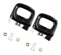 Poignées Remplacement Cuisine Acier 6.7cm Noires Poignées Remplacement | Bakélite haute qualité, résistance feu, bordure acier inox, anti-rouille, durée de vie prolongée