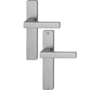 Poignées sur plaques bec de cane - aluminium aspect inox - Toulon HOPPE