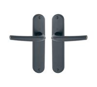 Hoppe – Ensemble sur plaque San Diego 1191/347 – Bec-de-cane – Noir mat – Entraxe 165 mm – 11719941