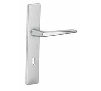 Ensemble de porte Riviera BEZAULT Entraxe 195 mm Argent - Bec de cane - 0072713