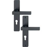 Poignées sur plaques clé I - 38 à 47 mm - aluminium noir - Toulon HOPPE