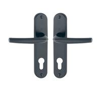 Hoppe Ensemble de porte San Diego – Entraxe 165 mm – Noir mat – Clé I