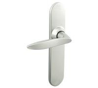 Poignées sur plaques clé L - aluminium chromé velours - Twist VACHETTE
