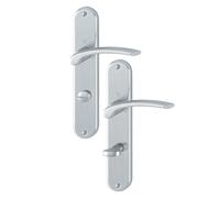 Poignées sur plaques condamnation - aluminium chrome satin - ibiza HOPPE