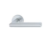 Poignées sur rosaces bec-de-cane - aluminium argent - Amsterdam HOPPE
