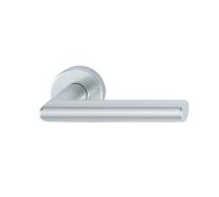 Poignées sur rosaces bec-de-cane - aluminium argent - Amsterdam HOPPE