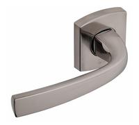 Paire de béquilles sur rosaces Muze BEZAULT - Platine aspect inox - Avec ressort de rappel - 865827