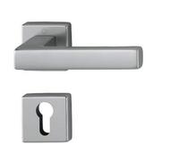 Poignées sur rosaces carrées clé I - alu aspect inox - Toulon HOPPE