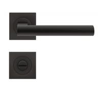 Poignées sur rosaces carrées condamnation - inox noir - Madeira ER45Q KARCHER DESIGN