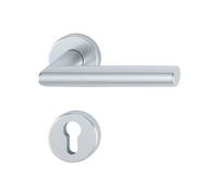 Poignées sur rosaces clé I - aluminium argent - Amsterdam HOPPE