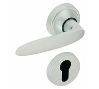 Poignées sur rosaces clé L - aluminium chromé velours Jazz VACHETTE