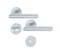 Poignées sur rosaces condamnation - aluminium argent - Amsterdam HOPPE