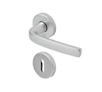 Poignées sur rosaces rondes clé L - aluminium argent - Logio VACHETTE