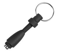 Poinçon à Cigare en Acier Inoxydable et silicone Noir Porte-Clés | Poignée Ergonomique, Lames Affûtées Perçage Régulier, Format Portable pour Voyage ou Golf, Fumeurs Débutants