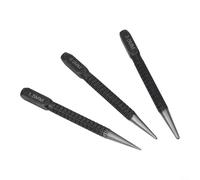 Poinçon central en alliage d'acier pour marquage du métal et du bois, point de démarrage avec pointe de 0,5 mm, 2 mm, 3 mm, kit d'outils à main, noir (3 pièces)