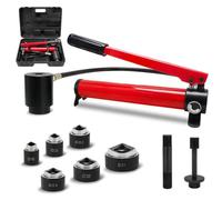 Poinçon Hydraulique 10 T, Coupe-Trou à 6 Matrices avec Pompe Manuelle
