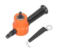 Poinçonneuse à double tête, accessoire de perçage réglable à 360°, coupe-métaux pour acier fin, acier inoxydable, aluminium et panneaux de fibres, conception à double lame avec
