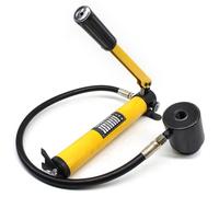 Poinçonneuse à tôle, matrice de découpe hydraulique 15t, sac de transport portable, kit d'accessoires complet, jaune