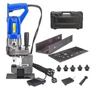 Poinçonneuse hydraulique 1300 W, perforatrice hydraulique électrique, poinçonneuse électrique portative pour creuser des trous en métal avec 5 matrices Φ1/4"-4,Anglesteel
