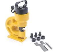 Poinçonneuse hydraulique - CH-60 - Force 31 t/304 kN - Portée 9,5 cm - Matrices de poinçonnage 10,5-20,5 mm (4) - Pour cornières 4-5 mm - Jaune