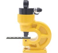 Poinçonneuse hydraulique - Machine à poinçonner les barres omnibus - 31 t (304 kN) - 4 matrices - Pour le cuivre, l'aluminium et la tôle de fer - Jaune
