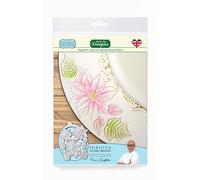 Poinsettia Moule à gaufrer en silicone Ceri Griffiths pour décoration de gâteaux, travaux manuels, cupcakes, pâte à sucre, bonbons, cartes et argile, approuvé alimentaire, fabriqué au Royaume-Uni