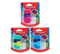 Point 2 Trous Avec Conteneur Maped Connect, Gomme, Blister, Miks