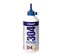 Point 304 Colle à bois D4 extra forte et imperméable - Colle à bois à base de polyuréthane pour tous les types de bois - Colle polyuréthane pour l'intérieur et l'extérieur 750 g