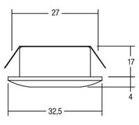 Point lumineux encastré à LED 350mA aluminium LF:ww - 1x1W LED luminaire non remplaçable 12071253