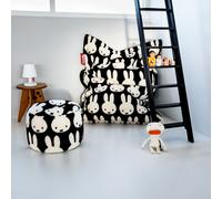 Point Teddy x Miffy Pouf Noir/Blanc