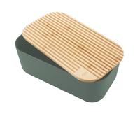 Point-Virgule Boîte à pain rPET avec couvercle en bambou Iceberg Green 38x21x15cm