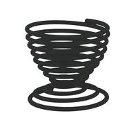 Point-Virgule Coquetier Spirale noir 5 cm