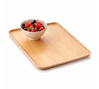 Point-Virgule Plateau à Servir decoratif, Plateau Repas, rectangulaire, Couleur Bois, 39x27cm