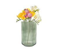Point-Virgule Vase decoratif, décoration Maison, Vase Fleur en Verre, Vert, 12x19.3cm