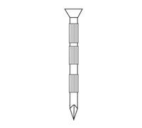 Pointe Béton en Vrac Tête Conique (Tc) Striée Galvanisée - 3.5x40 mm en Seau de 5 kg - D-Work