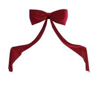 Pointe d'arbre avec nœud - 180 cm - Décoration festive en velours pour la magie des vacances, design en peluche douce avec fonction de placement facile, nœud décoratif pour la cheminée de fête dans