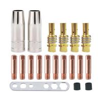 Pointe de Contact de soudage MIG MB15 15AK, 0.6mm 0.8mm 0.9mm 1.0mm 1.2mm, buse de protection pour fournitures de soudage Rilon Riland Jasic 12Pcs 0.6mm
