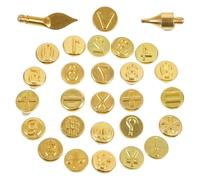 Pointe de Stylo Brûlante Multi-fonction pour Gravure et Gaufrage | Embout en Métal Doré, pour Bois et Cuir, Usage DIY et Soudure, Lot de Têtes de Transfert