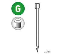 Pointe en Vrac Tête Homme Galvanisée - 1.8x35 mm en Seau de 5 kg - D-Work