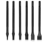 Pointe plate droite noire pointe plate coupe cuir artisanat japonais noir fente droite pointe plate poinçonneuse outil de poinçonnage en cuir bricolage