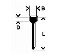 Pointe pour agrafeuse type 49 2,8 x 1,65 x 14 mm 1000pc