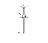 Pointe T - TN22 - 32mm galva - Boite de 2000 clous
