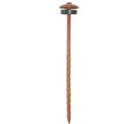 Pointe tête cloche torsadée 3.5x75mm BWK galva laque rouge brique - boite de 100 - 1000002642 Rouge G