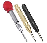 Pointeau Set Centre automatique Spring Loaded punch Spring Loaded avec poignée Chromé antidérapants 3PCS réglables