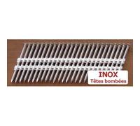Pointes 34° INOX 3.1x50 TB CRANTEES boite de 2200 SANS gaz