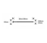 Pointes annelées en inox BOSTITCH - pour N66C - 6600 pièces - N23R55SS316