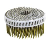 Pointes annelées inox A4 tête bombée en rouleau plat 16° bande plastique Ø2,6x50mm - par 5250 ARCA-SCAB