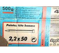 POINTES CLOUS TÊTE HOMME 2,2x50 500g