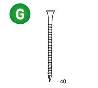 Pointes d'ancrage galva 4,0 x 40 - Conditionnement au choix