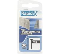 Rapid - Clous n°8/ 30mm - 1000pcs - Emballage FSC (40109536) | Fil galvanisé coupe de précison - Haute performance - Pour les travaux de finition comme les moulures, bois ou cadres